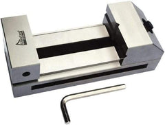 Gibraltar - 3-15/32" Jaw Width, 5" Jaw Opening Capacity, 1.57" Jaw Height, Toolmaker's Vise - Flat Jaw, 0.003" Parallelism, 0.005" Squareness, 195mm OAL x 3-5/32" OAH - Exact Tool & Supply