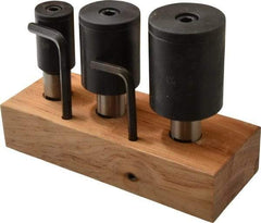 Interstate - 3/4 Inch Shank Diameter, 5/8 and 1-1/4 Inch Cutter Hole Diameter, Straight Shank Slitting and Slotting Saw Arbor - 3.66, 3.94, 4.25 Inch Long, 3/4 Inch Shank Diameter, 1, 1-1/2, 1-3/4 Inch Head Diameter - Exact Tool & Supply