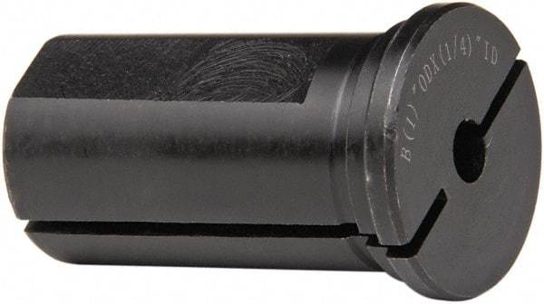 Interstate - 1/4" ID, 1" OD, 1-3/4" Length Under Head, Type B Lathe Tool Holder Bushing - Type B, 0.265 Inch Thick Head - Exact Tool & Supply