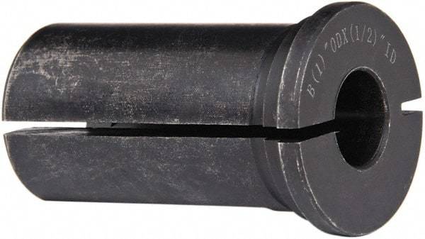 Interstate - 1/2" ID, 1" OD, 1-3/4" Length Under Head, Type B Lathe Tool Holder Bushing - Type B, 0.265 Inch Thick Head - Exact Tool & Supply