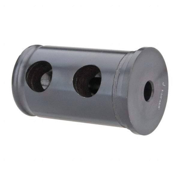 Interstate - 3/8" ID, 1-1/2" OD, 2-1/2" Length Under Head, Type J Lathe Tool Holder Bushing - 3/16" Head Thickness - Exact Tool & Supply