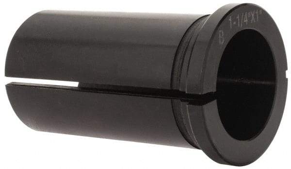 Interstate - 1" ID, 1-1/4" OD, 2-1/8" Length Under Head, Type B Lathe Tool Holder Bushing - Type B, 0.265 Inch Thick Head - Exact Tool & Supply