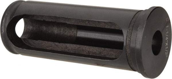 Interstate - 1/2" ID, 1-1/4" OD, 3-1/4" Length Under Head, Type C Lathe Tool Holder Bushing - 3/16" Head Thickness, 2-7/8" Slot Length - Exact Tool & Supply