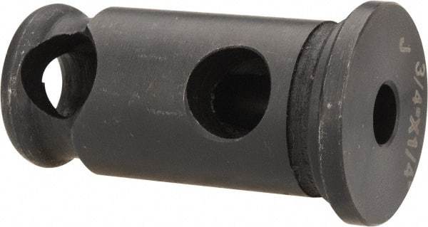 Interstate - 1/4" ID, 3/4" OD, 1-1/2" Length Under Head, Type J Lathe Tool Holder Bushing - 3/16" Head Thickness - Exact Tool & Supply