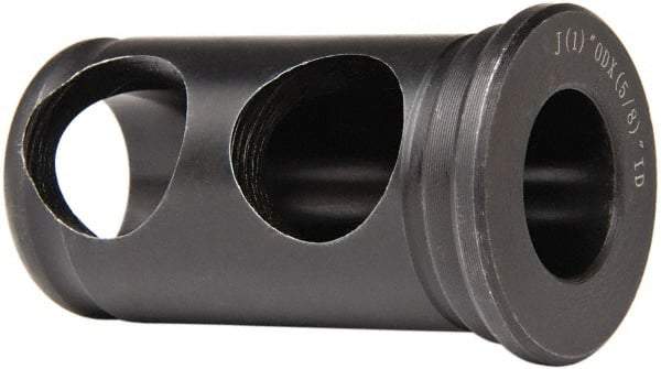 Interstate - 5/8" ID, 1" OD, 1-3/4" Length Under Head, Type J Lathe Tool Holder Bushing - 3/16" Head Thickness - Exact Tool & Supply