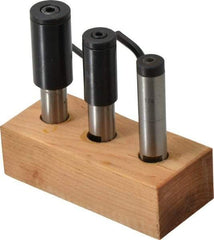Interstate - 1/2 Inch Shank Diameter, 1/4 and 1/2 Inch Cutter Hole Diameter, Straight Shank Slitting and Slotting Saw Arbor - 2.83, 3.01, 3.2 Inch Long, 1/2 Inch Shank Diameter, 1/2, 5/8, 3/4 Inch Head Diameter - Exact Tool & Supply