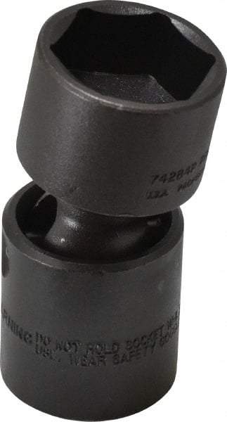Proto - 1/2" Drive 1-1/16" Standard Universal Impact Socket - 6 Points, 3" OAL - Exact Tool & Supply