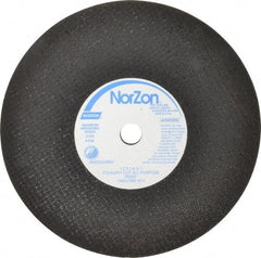 Norton - 12" Zirconia Alumina Cutoff Wheel - 1/8" Thick, 1" Arbor, 5,095 Max RPM, Use with Stationary Grinders - Exact Tool & Supply
