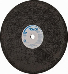 Norton - 16" Zirconia Alumina Cutoff Wheel - 5/32" Thick, 1" Arbor, 3,820 Max RPM, Use with Stationary Grinders - Exact Tool & Supply