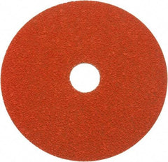 Norton - 5" Diam 7/8" Hole 50 Grit Fiber Disc - Ceramic, Series R980P - Exact Tool & Supply