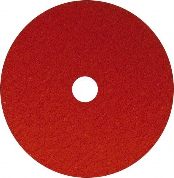Norton - 7" Diam 7/8" Hole 24 Grit Fiber Disc - Ceramic, Series R980P - Exact Tool & Supply