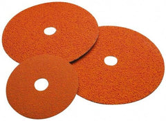 Norton - 9-1/8" Diam 7/8" Hole 36 Grit Fiber Disc - Medium Grade, Ceramic, Series R980P - Exact Tool & Supply
