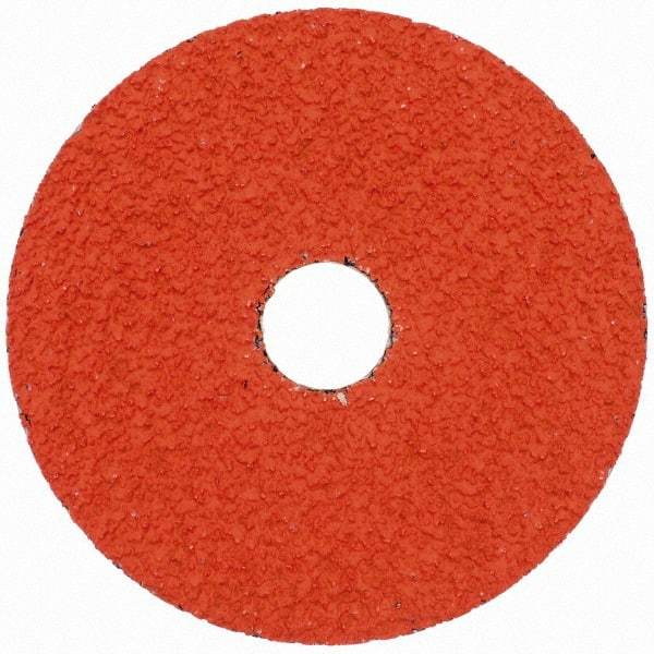 Norton - 4-1/2" Diam 7/8" Hole 24 Grit Fiber Disc - Ceramic, Series R980P - Exact Tool & Supply
