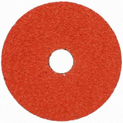 Norton - 4-1/2" Diam 7/8" Hole 24 Grit Fiber Disc - Ceramic, Series R980P - Exact Tool & Supply