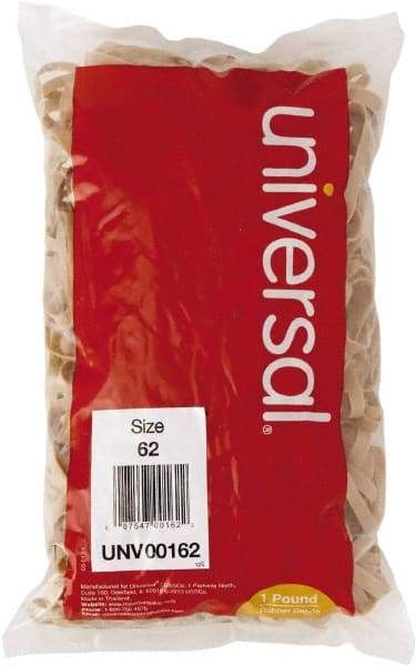 UNIVERSAL - 2-1/2" Circumference, 1/4" Wide, Standard Office Rubber Band Strapping - 490 Pieces - Exact Tool & Supply