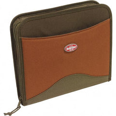 Bucket Boss - 11 Pocket Brown & Green Polyester Contractor's Portfolio - 15" Wide x 4" Deep x 12" High - Exact Tool & Supply
