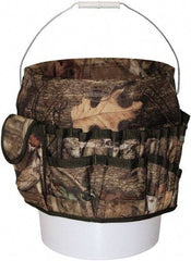 Bucket Boss - 20 Pocket General Purpose Holster - Polyester, Camouflage, 11" Wide x 11" High - Exact Tool & Supply