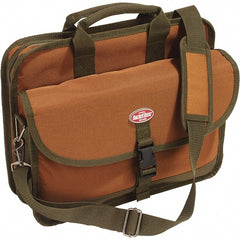 Bucket Boss - 15 Pocket, Polyester, Brown & Green Laptop Tool Bag - Exact Tool & Supply