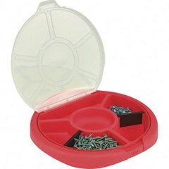 Bucket Boss - 6 Pocket General Purpose Holster - Plastic, Clear Lid/Red, 12-1/2" Wide x 1" High - Exact Tool & Supply