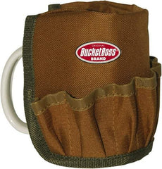 Bucket Boss - 12 Pocket General Purpose Holster - Polyester, Brown & Green - Exact Tool & Supply