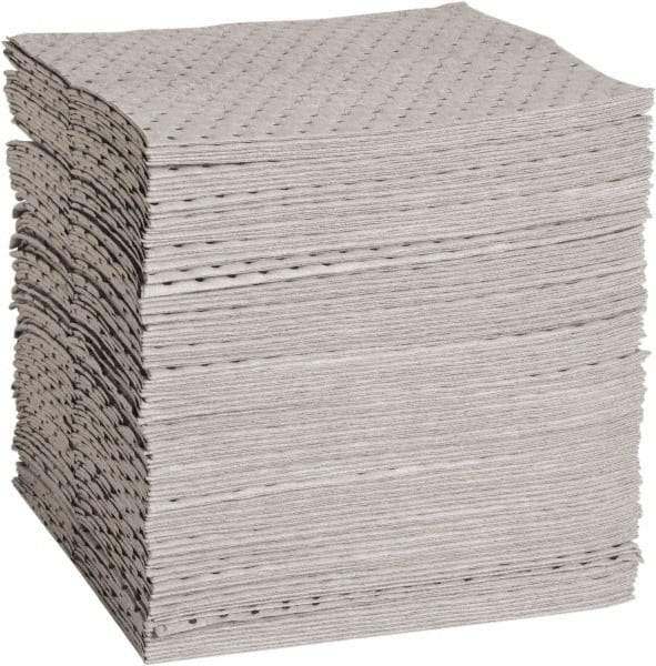 PRO-SAFE - 36 Gal Capacity per Package, Universal Pad - 17" Long x 15" Wide, Gray, Polypropylene - Exact Tool & Supply