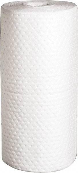 PRO-SAFE - 70 Gal Capacity per Package, Oil Only Roll - 150' Long x 30" Wide, White, Polypropylene - Exact Tool & Supply