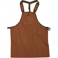 Bucket Boss - 30 to 52" Waist Apron - 2 Pocket, Brown/Green, Canvas - Exact Tool & Supply