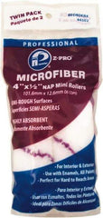 Premier Paint Roller - 1/2" Nap, 4" Wide Paint Mini Roller - Semi-Rough Texture, Microfiber - Exact Tool & Supply