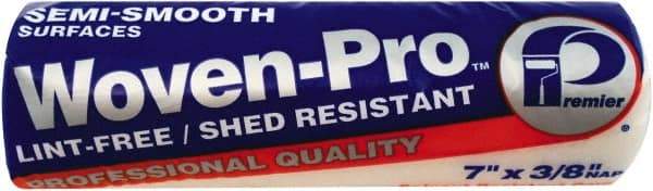 Premier Paint Roller - 3/8" Nap, 7" Wide Paint General Purpose Roller Cover - Medium Texture, Woven & Polyester - Exact Tool & Supply