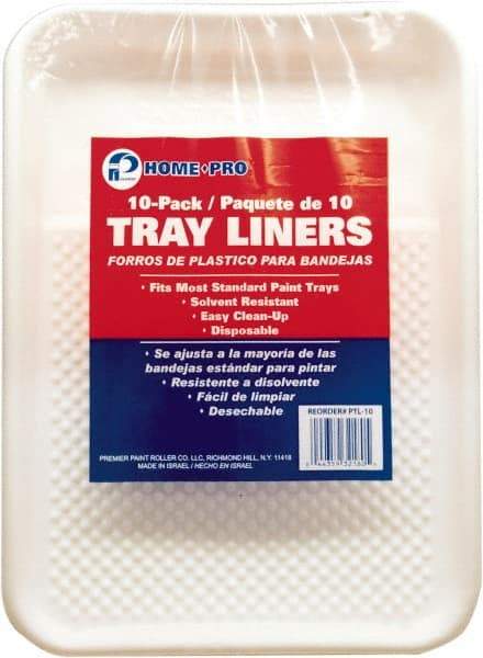 Premier Paint Roller - 9" Roller Compatible Paint Tray Liner - 1 Qt Capacity, 12" Wide, Plastic - Exact Tool & Supply