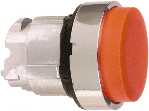 Schneider Electric - 22mm Mount Hole, Extended Straight, Pushbutton Switch Only - Round, Red Pushbutton, Nonilluminated, Momentary (MO) - Exact Tool & Supply