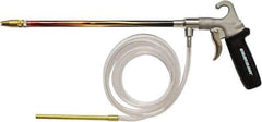 Guardair - 120 Max psi Brass Syphon Spray Gun - 1/4 NPT Inlet, 12" Tube Length, Aluminum Body/Brass Nozzle - Exact Tool & Supply