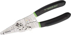 Greenlee - 18 AWG Solid, 20 AWG Stranded Max Capacity Wire Stripper/Crimper - 9" OAL, Cushion Grip Handle - Exact Tool & Supply