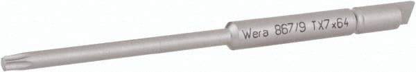 Wera - 4mm Drive, Torx Precision Screwdriver Bit - 2-1/2" OAL - Exact Tool & Supply