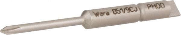 Wera - 4mm Drive #00 Point Precision Phillips Bit - Exact Tool & Supply