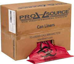 PRO-SOURCE - 45 Gal Capacity, Red, Hazardous Waste Bag - 1.3 mil Thick x 40" Wide x 47" High, Roll - Exact Tool & Supply