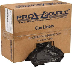 PRO-SOURCE - 1.5 mil Thick, Heavy-Duty Trash Bags - Linear Low-Density Polyethylene (LLDPE), Flat Pack Dispenser, 40" Wide x 46" High, Black - Exact Tool & Supply