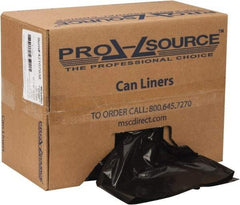 PRO-SOURCE - 2 mil Thick, Heavy-Duty Trash Bags - Linear Low-Density Polyethylene (LLDPE), Flat Pack Dispenser, 40" Wide x 46" High, Black - Exact Tool & Supply