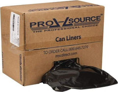 PRO-SOURCE - 2 mil Thick, Heavy-Duty Trash Bags - Linear Low-Density Polyethylene (LLDPE), Flat Pack Dispenser, 38" Wide x 58" High, Black - Exact Tool & Supply