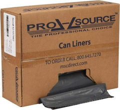 PRO-SOURCE - 1.3 mil Thick, Heavy-Duty Trash Bags - Hexene Resins, Roll Dispenser, 38" Wide x 58" High, Gray - Exact Tool & Supply