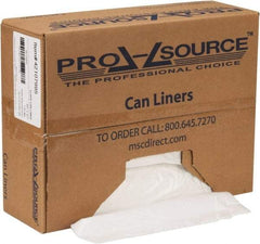 PRO-SOURCE - 1.5 mil Thick, Heavy-Duty Trash Bags - Hexene Resins, Roll Dispenser, 43" Wide x 47" High, Clear - Exact Tool & Supply