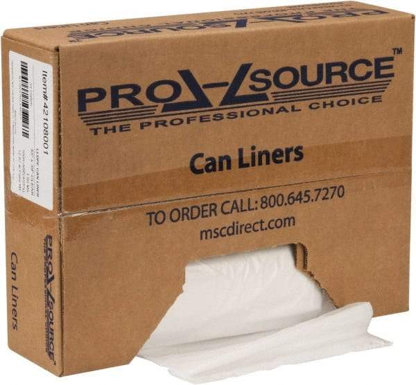 PRO-SOURCE - 1.5 mil Thick, Heavy-Duty Trash Bags - Hexene Resins, Roll Dispenser, 33" Wide x 39" High, Clear - Exact Tool & Supply
