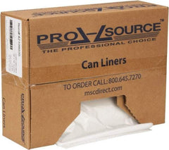 PRO-SOURCE - 1.1 mil Thick, Heavy-Duty Trash Bags - Hexene Resins, Roll Dispenser, 38" Wide x 58" High, Clear - Exact Tool & Supply