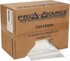 PRO-SOURCE - 1.1 mil Thick, Heavy-Duty Trash Bags - Hexene Resins, Roll Dispenser, 33" Wide x 39" High, Clear - Exact Tool & Supply