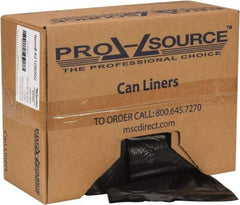 PRO-SOURCE - 1.1 mil Thick, Heavy-Duty Trash Bags - Hexene Resins, Roll Dispenser, 33" Wide x 39" High, Black - Exact Tool & Supply