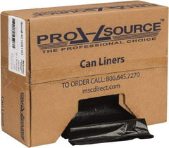PRO-SOURCE - 1.1 mil Thick, Heavy-Duty Trash Bags - Hexene Resins, Roll Dispenser, 30" Wide x 36" High, Black - Exact Tool & Supply