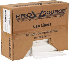 PRO-SOURCE - 1.1 mil Thick, Heavy-Duty Trash Bags - Hexene Resins, Roll Dispenser, 30" Wide x 36" High, Clear - Exact Tool & Supply