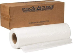 PRO-SOURCE - 70 Gal Capacity, 19µ Thick, Heavy-Duty Trash Bags - High-Density Polyethylene (HDPE), Roll Dispenser, Clear - Exact Tool & Supply