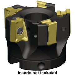 Kennametal - 8 Inserts, 3-15/16" Cut Diam, 1.26" Arbor Diam, 15.5mm Max Depth of Cut, Indexable Square-Shoulder Face Mill - 0° Lead Angle, 50.021" High, LNGU15T608SRGE Insert Compatibility, Series MILL 4-15 - Exact Tool & Supply