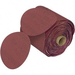 3M - 5" Diam, 240 Grit Aluminum Oxide Adhesive PSA Disc - Very Fine Grade, Reddish Brown, Film Backing, Flexible, Use with Random Orbital Sanders - Exact Tool & Supply